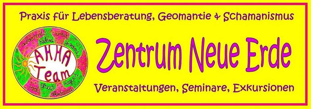 Zentrum-Neue-Erde mit AHHA-Logo