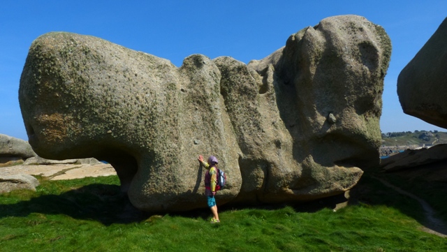 Wahrnehmungen an einem Felsen in der Bretagne