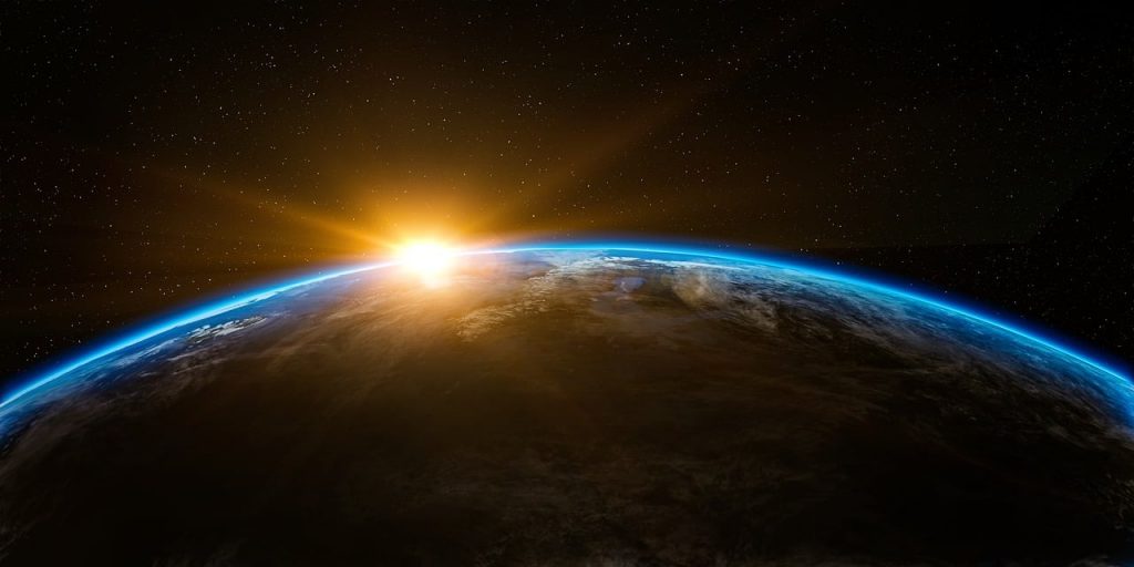 Erdkugel-mit-Sonne Klimawandel