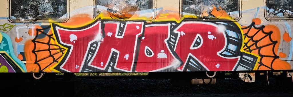 Thor Zugwaggon mit Graffiti Thor